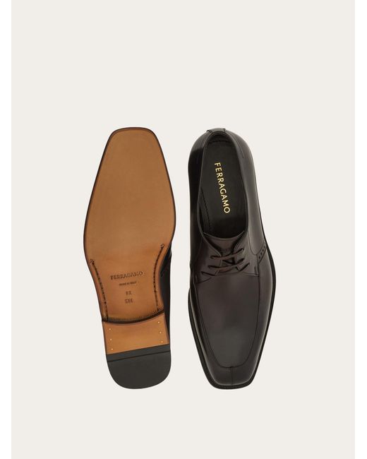 Ferragamo White Derby Shoe .5 for men