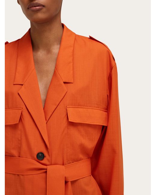 Ferragamo Orange Deconstructed Blazer