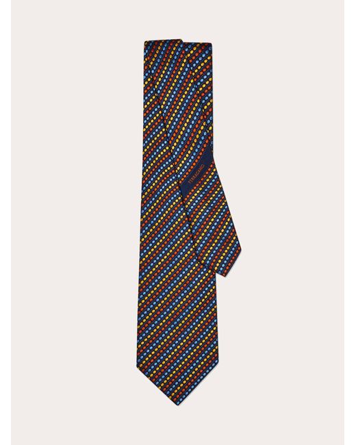 Ferragamo Blue Dots Jacquard Tie for men