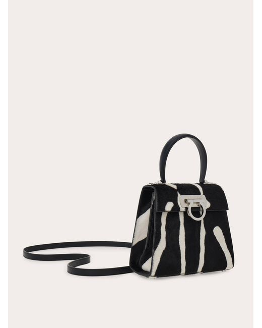 Ferragamo Black Iconic Top Handle (S)