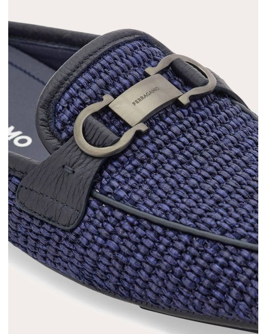 Ferragamo Blue Gancini Ornament Mule .5 for men