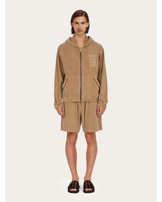 Hommes Short Monogram Vert Ferragamo pour homme en coloris Natural