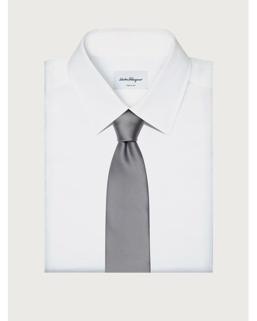 Ferragamo Gray Silk Tie for men