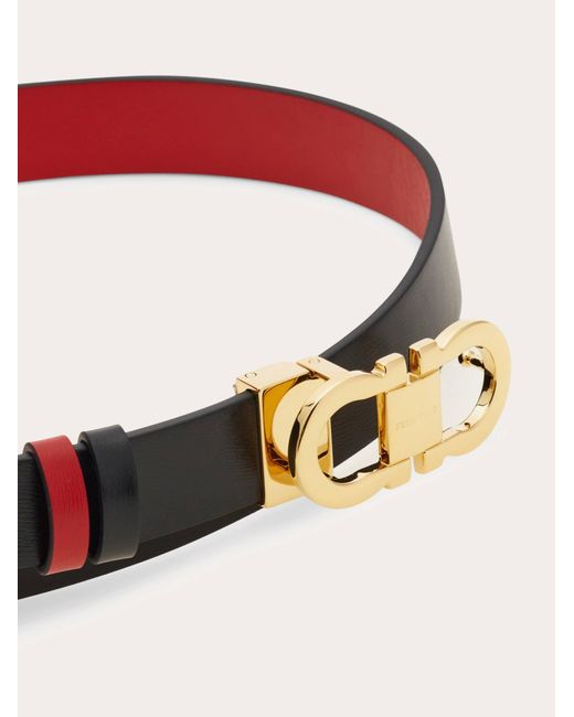 Ferragamo White Reversible And Adjustable Gancini Belt