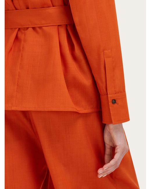 Ferragamo Orange Deconstructed Blazer