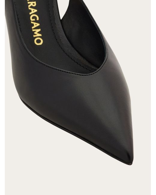 Ferragamo Natural S-Shaped Heel Slingback