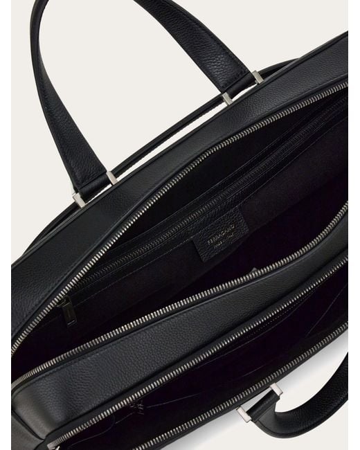 Ferragamo Black Monogram Briefcase for men
