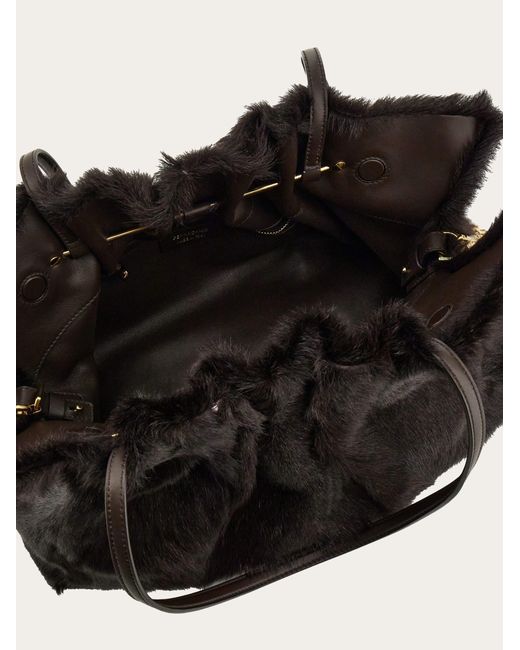 Ferragamo Black Damen Soft-Bag (M)