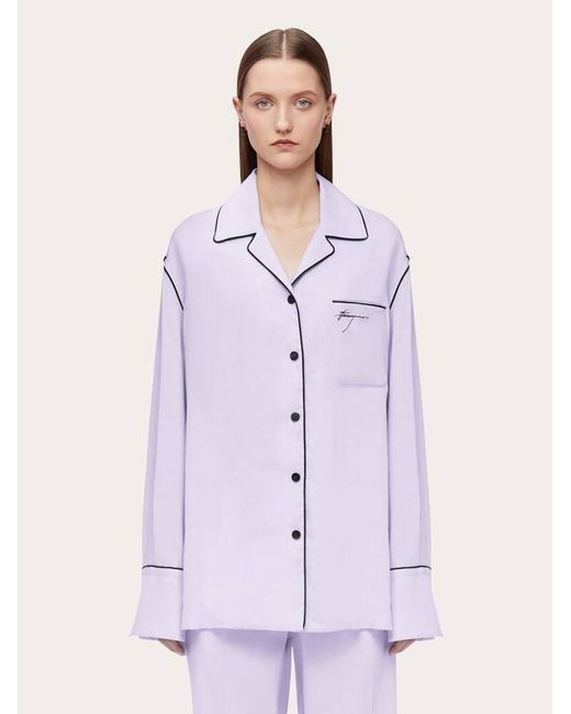 Ferragamo Purple Women Pajama Shirt
