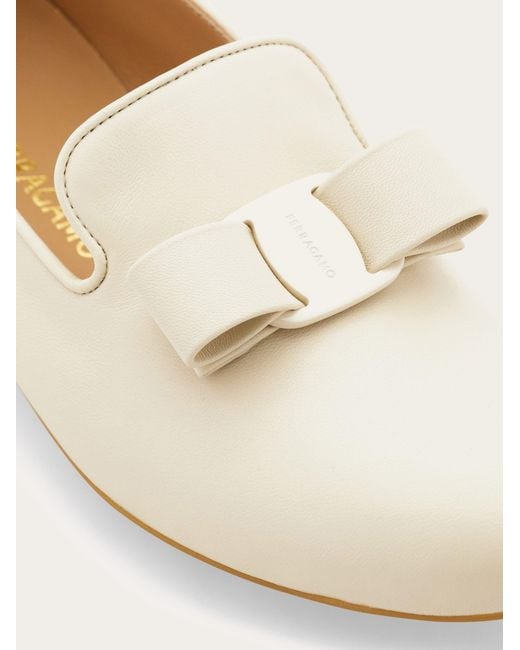 Ferragamo Natural Vara Bow Loafer