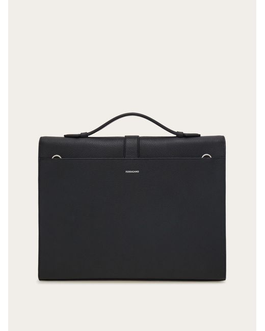 Uomo Briefcase Fibbia Hug di Ferragamo in Black da Uomo