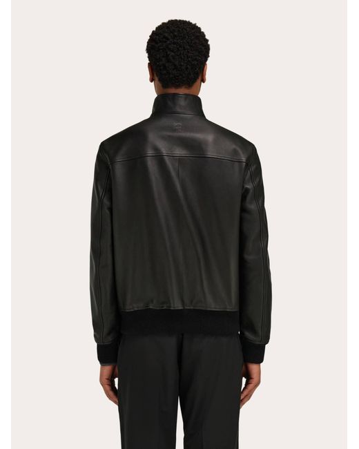 Ferragamo Black Reversible Nappa Blouson for men
