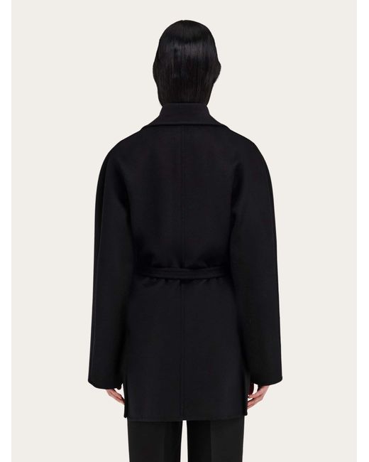 Ferragamo Black Double Cashmere Jacket
