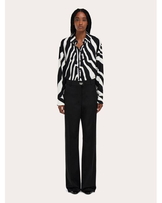 Ferragamo Black Animal Print Shirt