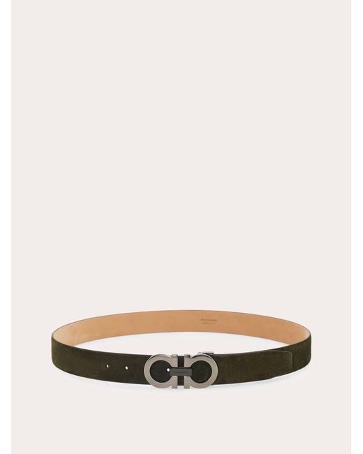 Ferragamo Green Adjustable Gancini Belt for men