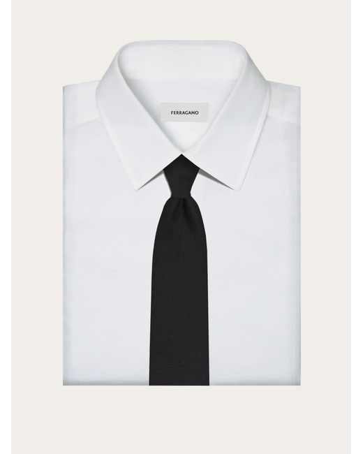 Uomo Cravatta Jacquard di Ferragamo in Black da Uomo