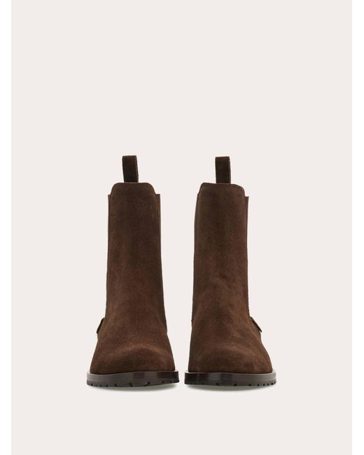 Ferragamo Brown Chelsea Boot