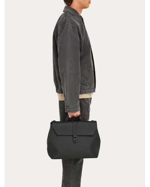 Ferragamo Black Hug Buckle 3-In-1 Bag for men