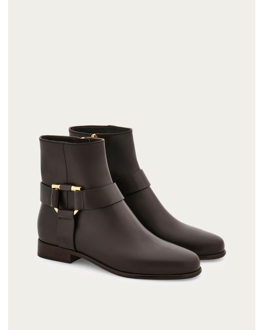 Ferragamo Multicolor Damen Stiefelette Mit Gancini-Ornament Größe .5