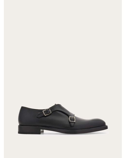 Ferragamo White Double Monkstrap for men