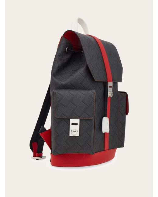 Ferragamo Black Dual-Pocket Backpack for men