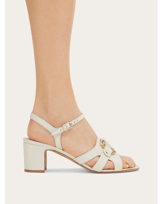 Ferragamo Natural Gancini Ornament Sandal .5