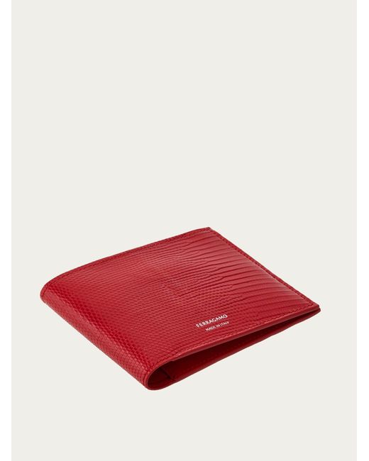 Ferragamo Herren Brieftasche aus Eidechsenleder in Red für Herren