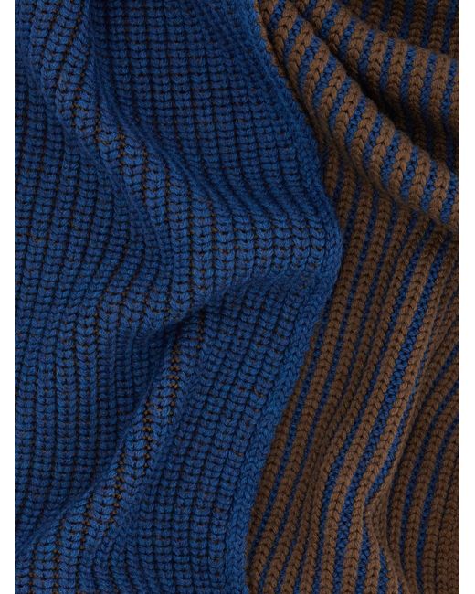 Ferragamo Blue Two-Tone Scarf for men