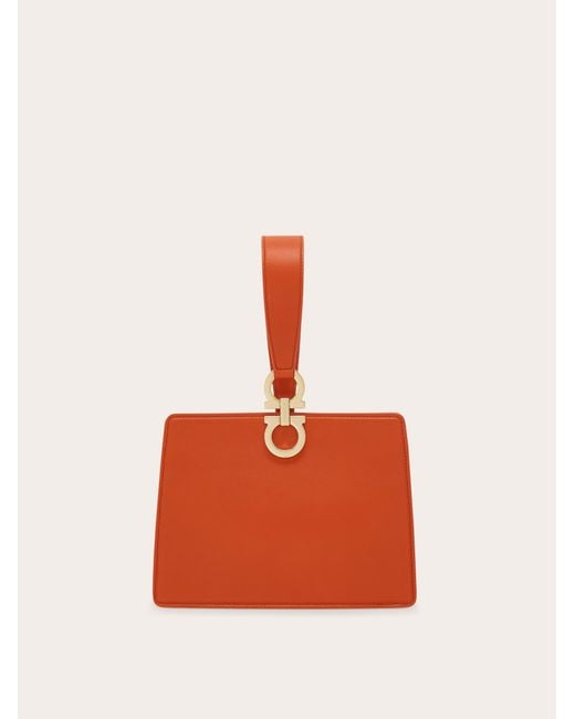 Ferragamo Orange Mini Clutch