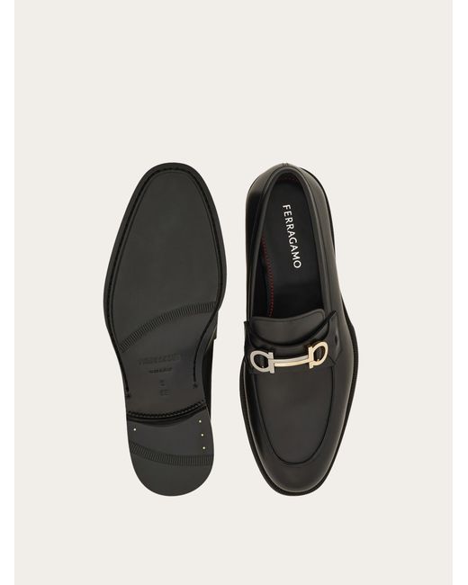 Ferragamo White Moccasin With Gancini Ornament .5 for men
