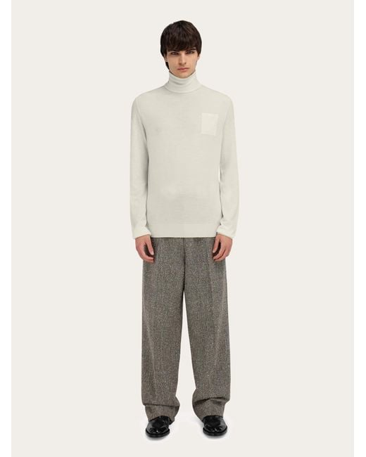 Ferragamo White Turtleneck for men