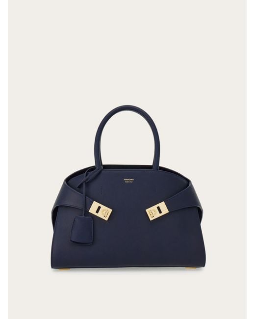 Ferragamo Blue Hug Handbag (M)
