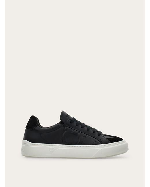 Ferragamo Black Gancini Sneaker for men