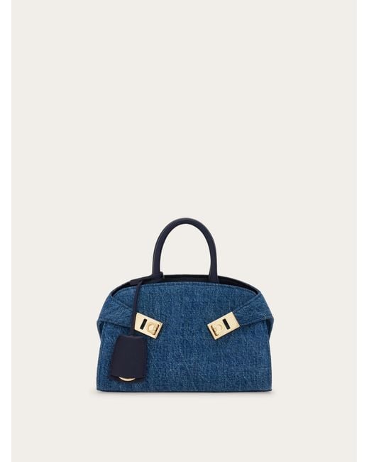 Ferragamo Blue Hug Handbag (Xs)