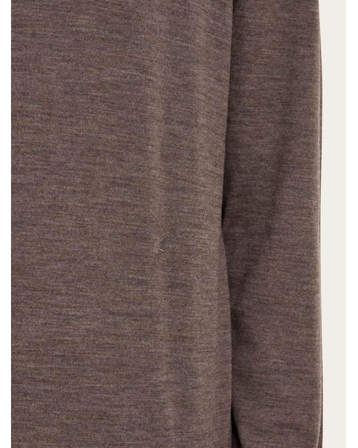 Ferragamo Brown High Neck Pullover for men