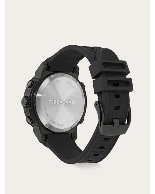 Ferragamo Black Sport Anadigit Watch for men