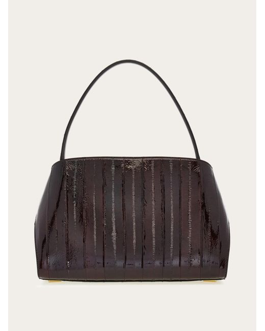 Donna Borsa A Spalla Hug Soft (M) di Ferragamo in Black