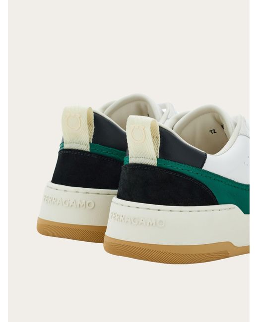 Ferragamo Herren Sneaker mit vorstehenden Details in Green für Herren