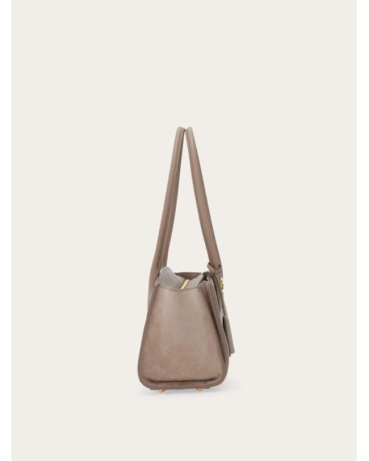 Ferragamo Natural New Studio Soft Bag East West (M)