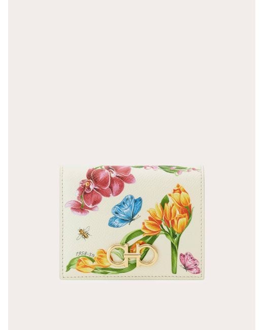 Ferragamo Multicolor Gancini Compact Wallet