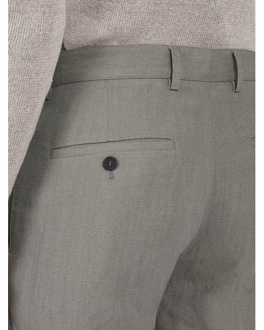 Pantaloni sartoriali in viscosa e seta di Ferragamo in Gray da Uomo