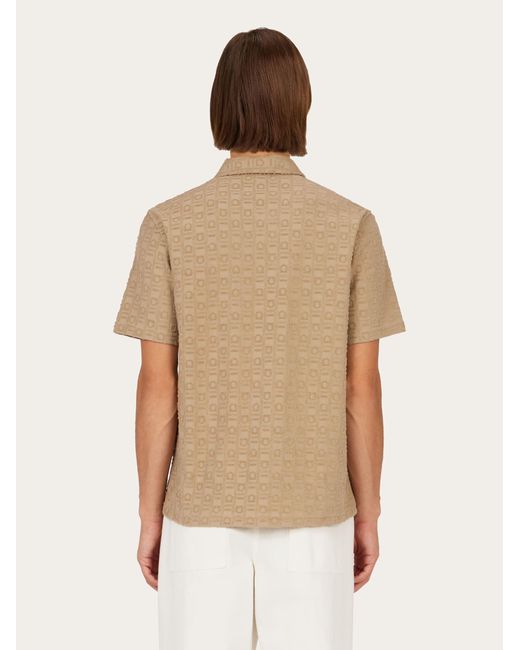 Ferragamo Natural Monogram Polo Shirt for men