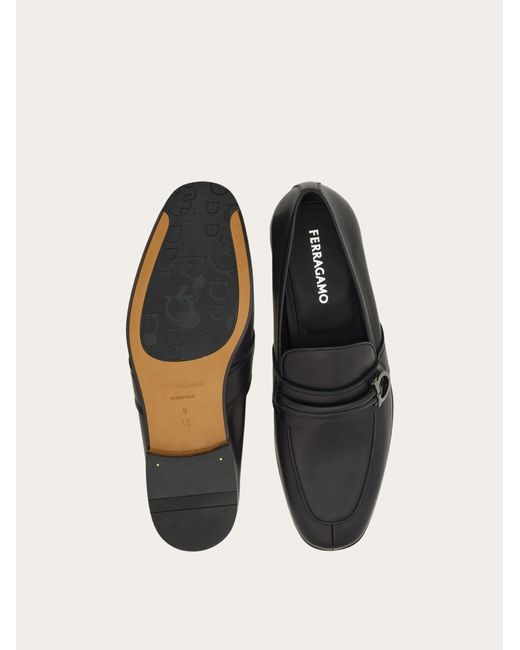 Ferragamo White Gancini Ornament Moccasin for men