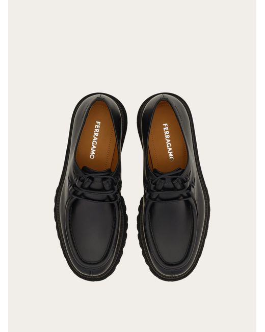 Ferragamo Black Chunky Lace-Up .5 for men