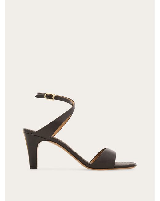 Ferragamo Natural Mid Heel Sandal