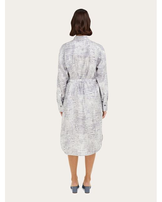 Ferragamo White Shirt Dress