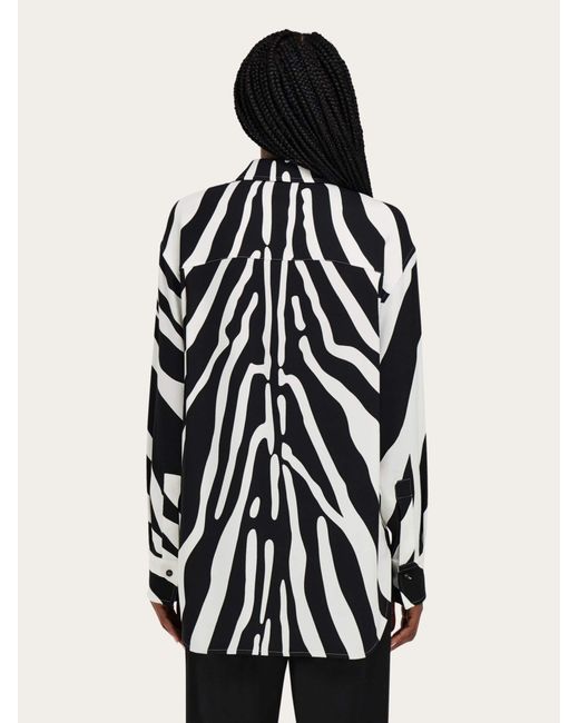 Ferragamo Black Animal Print Shirt