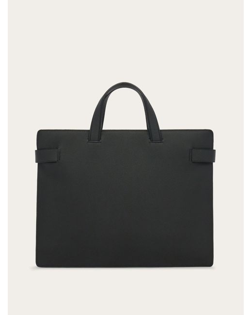 Ferragamo Herren Businesstasche mit Gancini-Schließen in Black für Herren