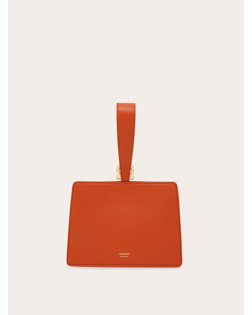 Ferragamo Orange Mini Clutch