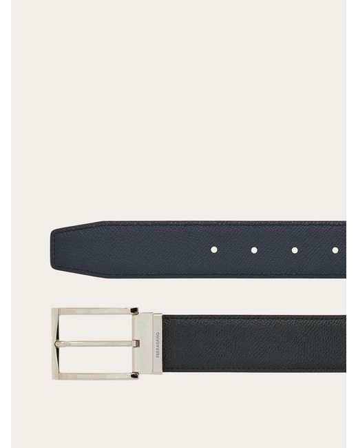 Ferragamo White Reversible And Adjustable Belt for men